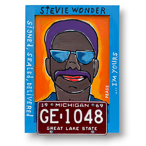 Ken Pease 16x22 Stevie Wonder w/Michigan Tag WP6254